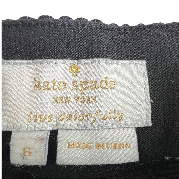 Kate Spade New York Womens Black Mid Rise Slim Leg Side Zip Dress Pants 6 - Picture 7 of 8